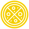 Złota pizza logo